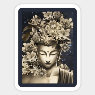 Buddha flowers meditation Sticker